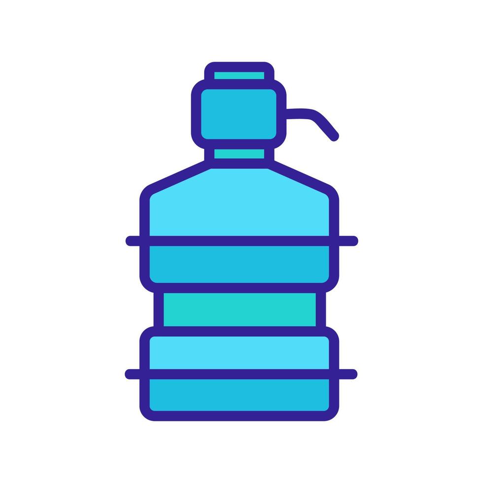 gebotteld water is een puur vectorpictogram. geïsoleerde contour symbool illustratie vector