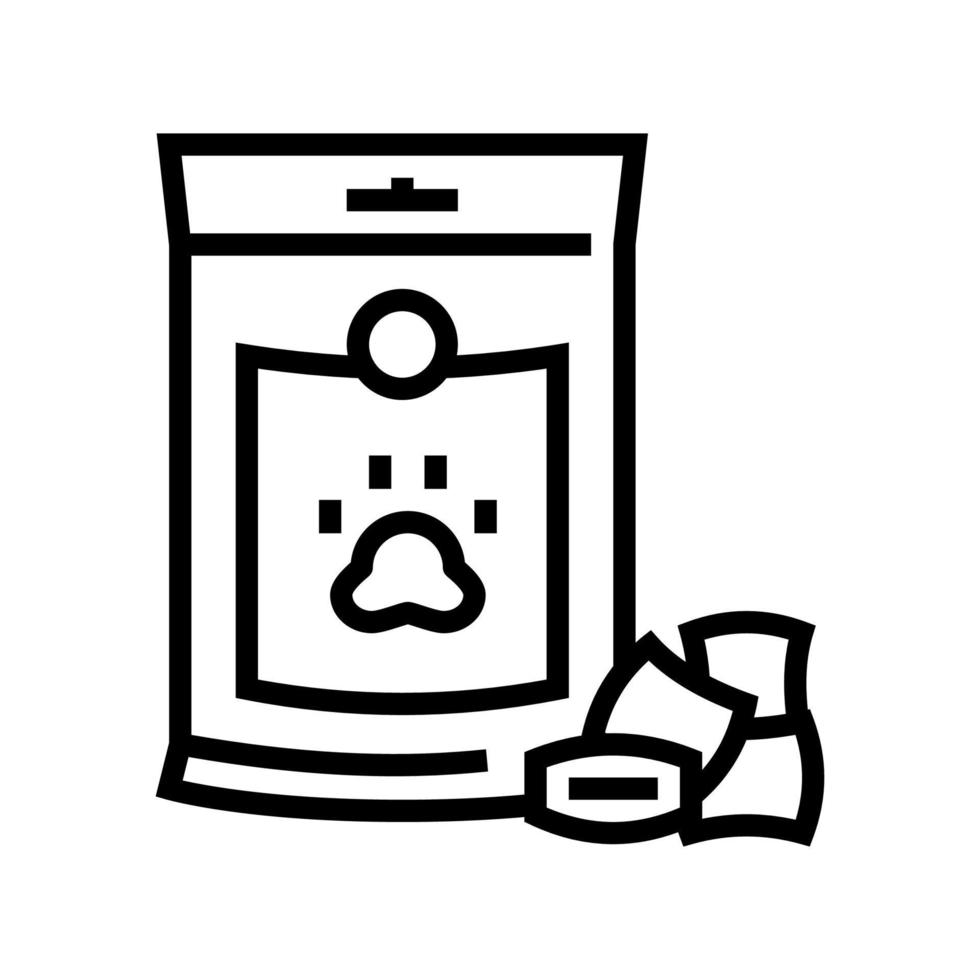 supplementen voor huisdier lijn pictogram vectorillustratie vector