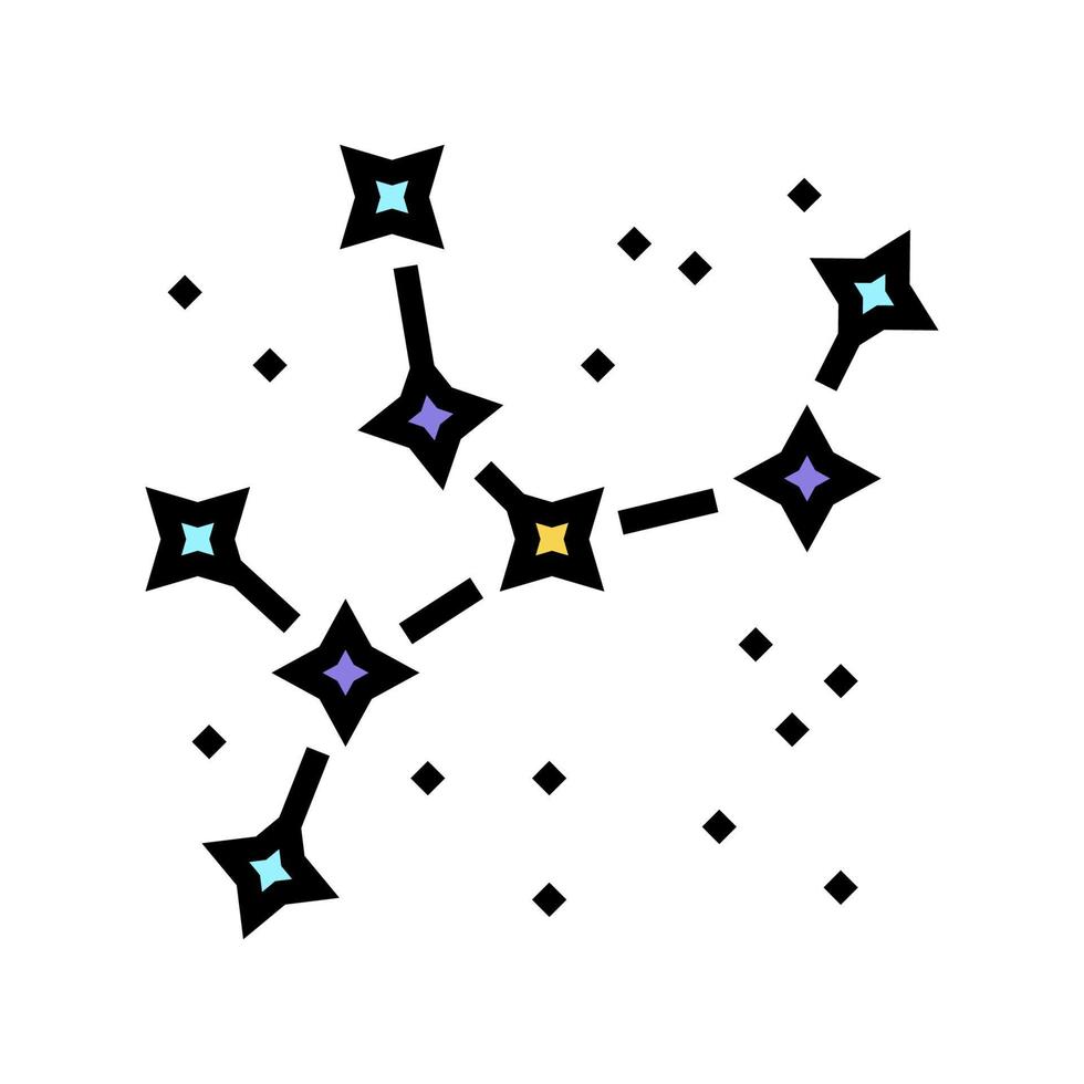 sterrenbeeld astrologische kleur pictogram vectorillustratie vector