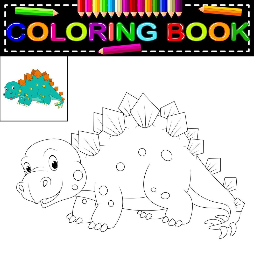 dinosaurus kleurboek vector