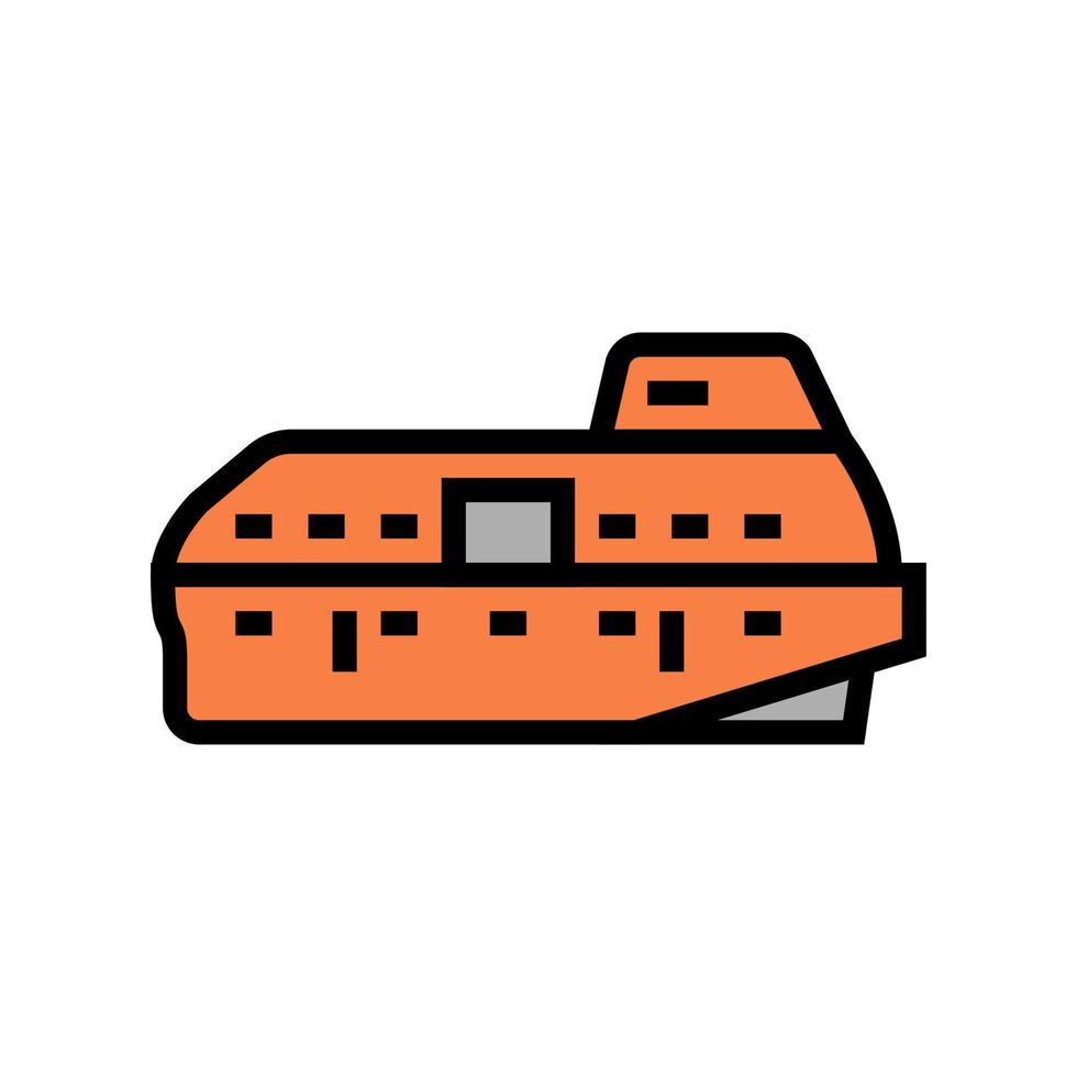 reddingsboot boot kleur pictogram vectorillustratie vector