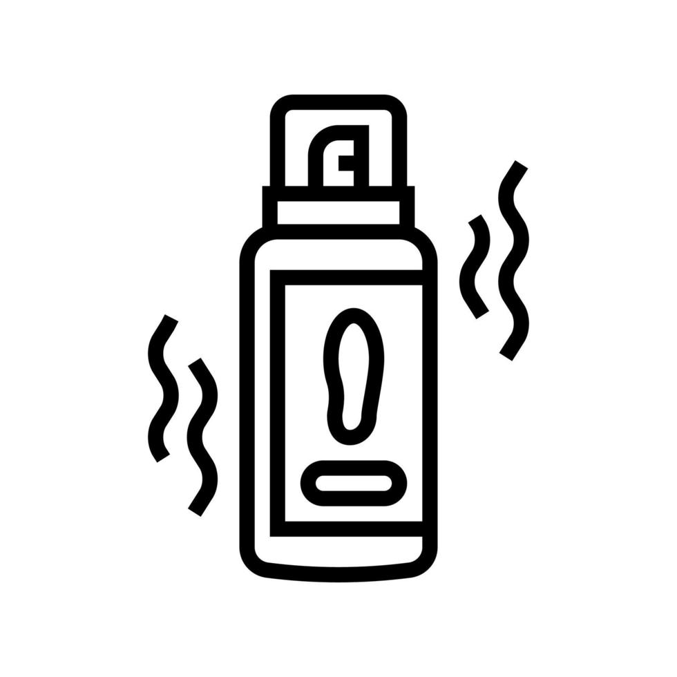 deodorant schoen zorg lijn pictogram vectorillustratie vector