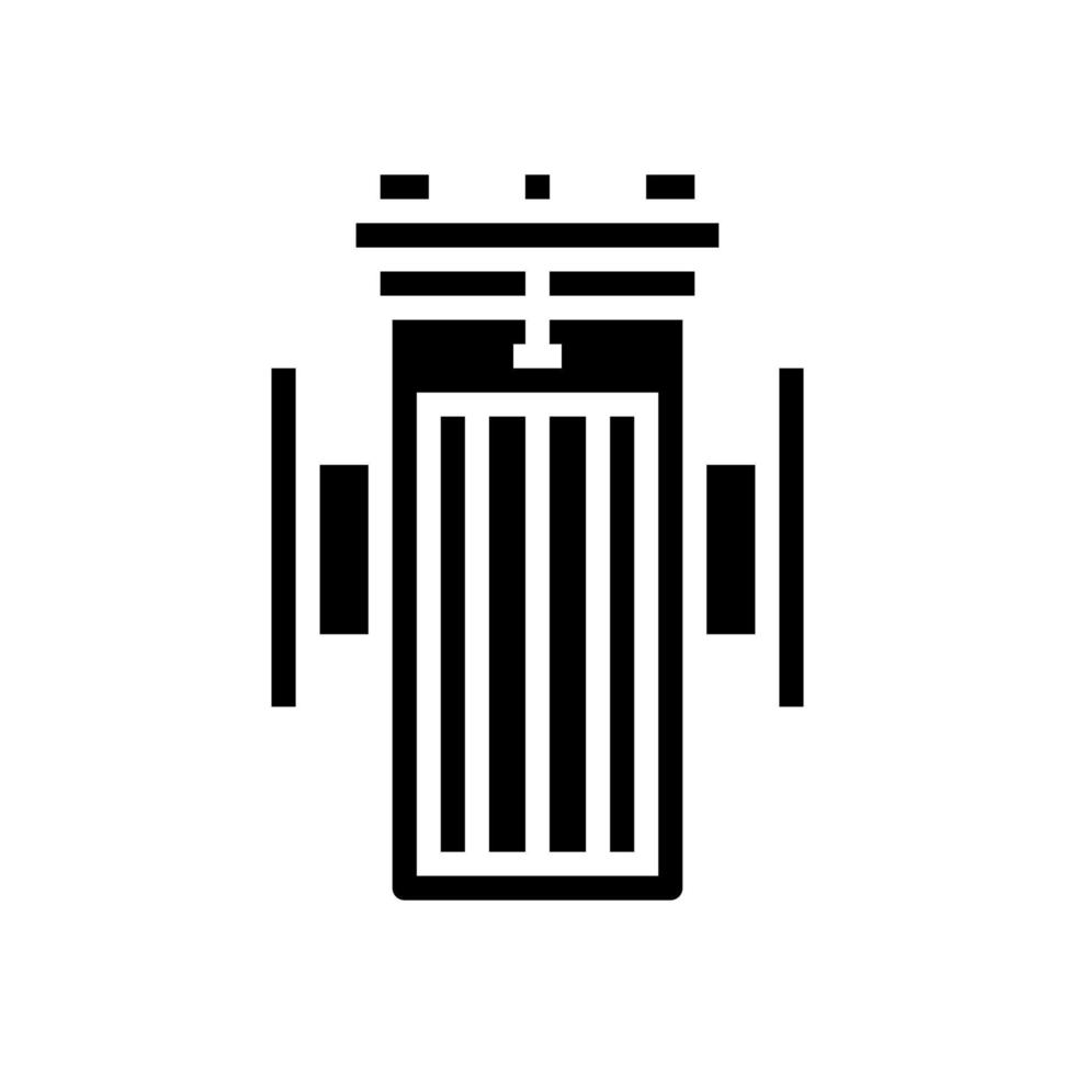 water filter apparatuur glyph pictogram vectorillustratie vector