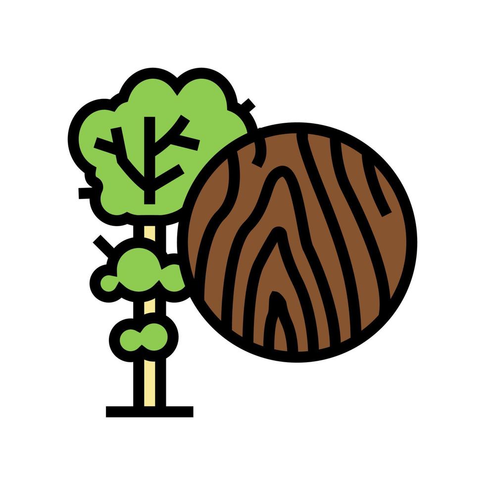 teak hout kleur pictogram vectorillustratie vector