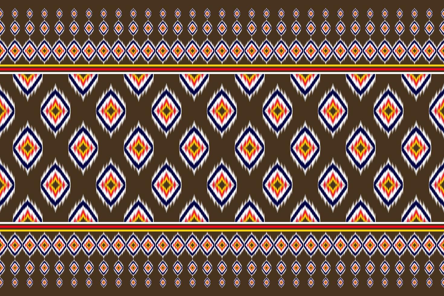 stof etnische stijl. ikat naadloos patroon traditioneel. ontwerp voor achtergrond, behang, vectorillustratie, stof, kleding, tapijt, textiel, batik, borduurwerk. vector