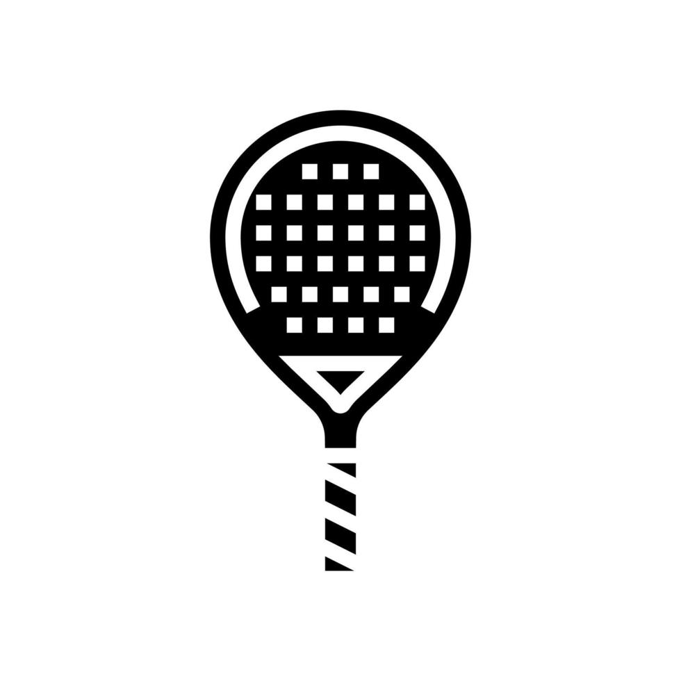 peddel racket glyph pictogram vectorillustratie vector