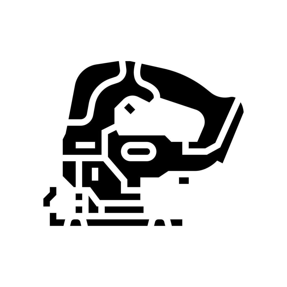 puzzel apparatuur glyph pictogram vectorillustratie vector