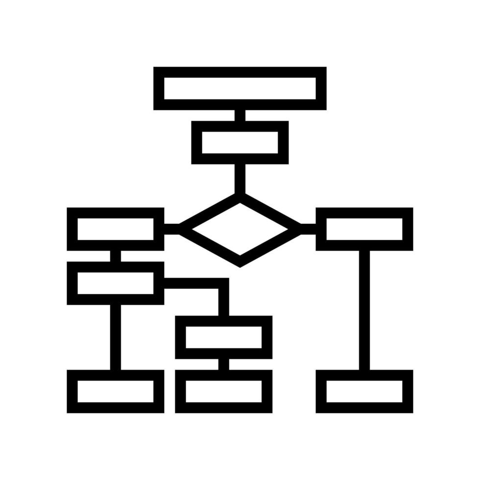 bedrijf werknemer hiërarchie lijn pictogram vectorillustratie vector