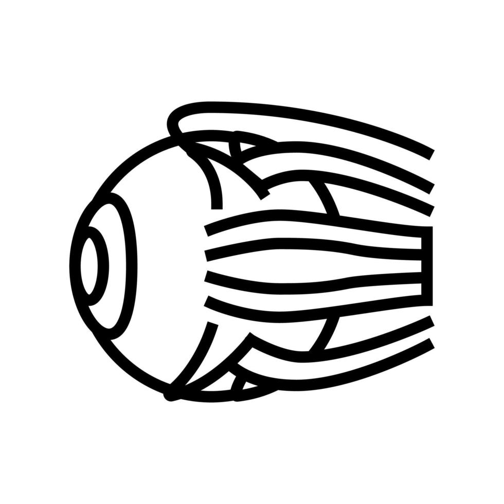 oog menselijk orgel lijn pictogram vectorillustratie vector
