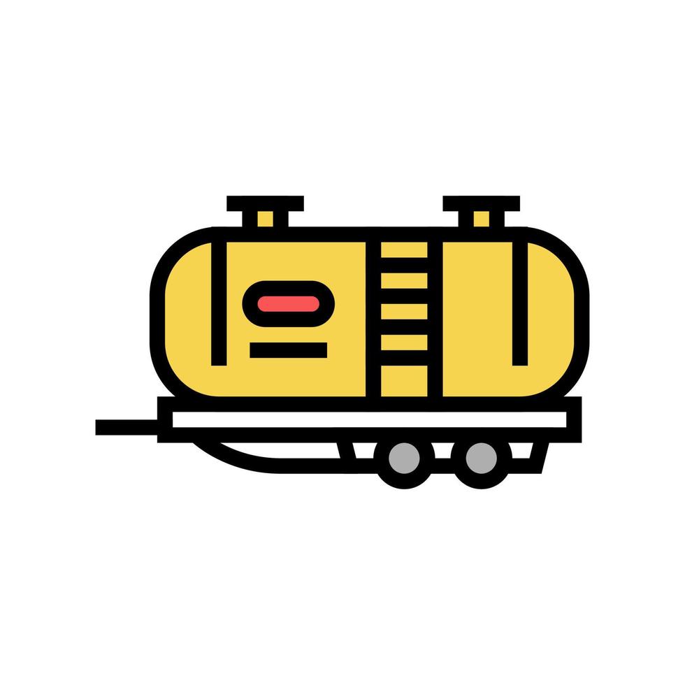 benzine vervoer aanhangwagen kleur pictogram vectorillustratie vector