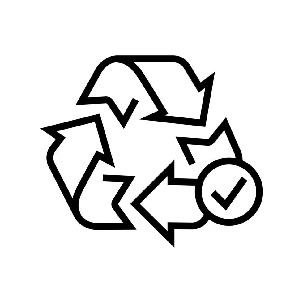 recycling teken lijn pictogram vector illustratie teken