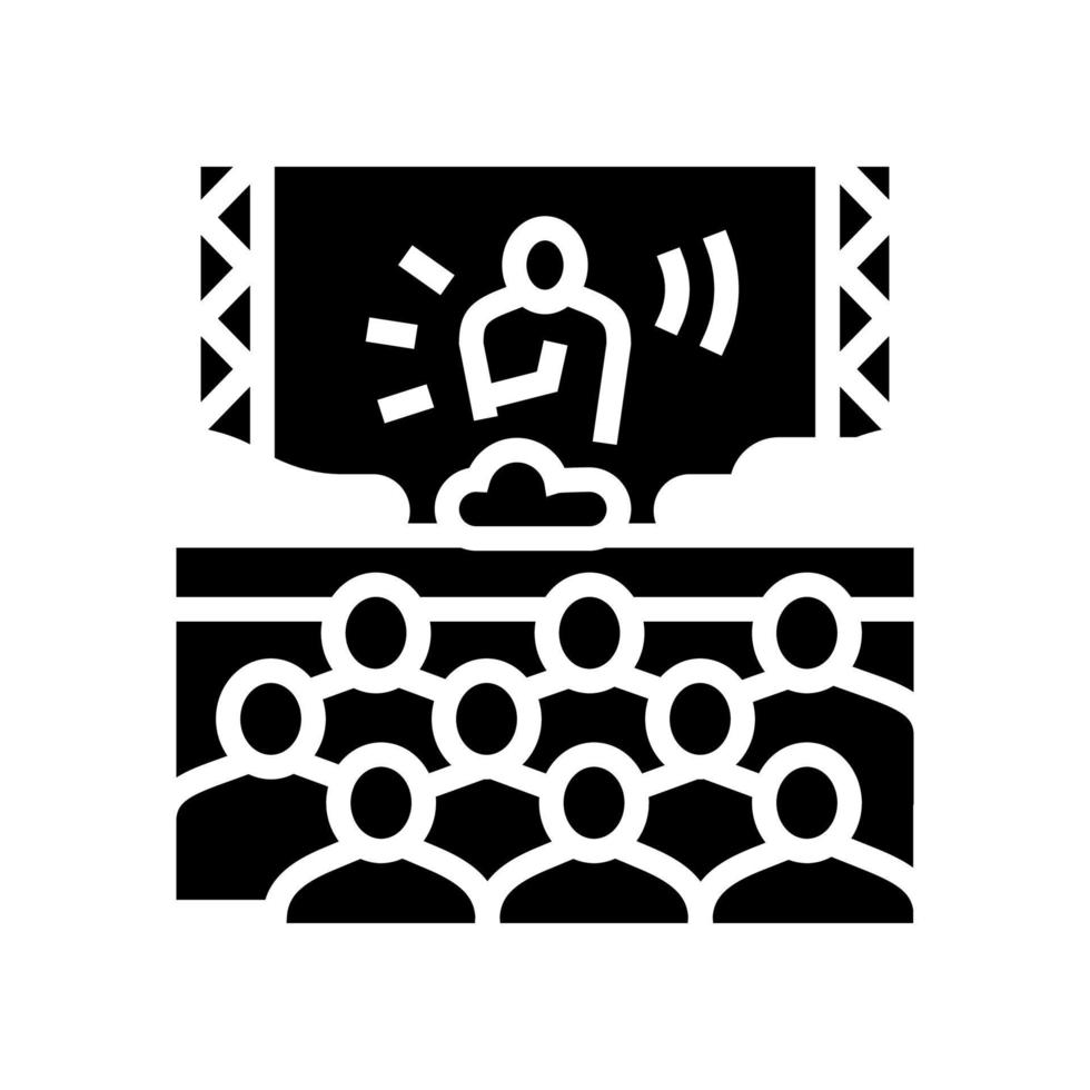 muziekfestival glyph pictogram vectorillustratie vector