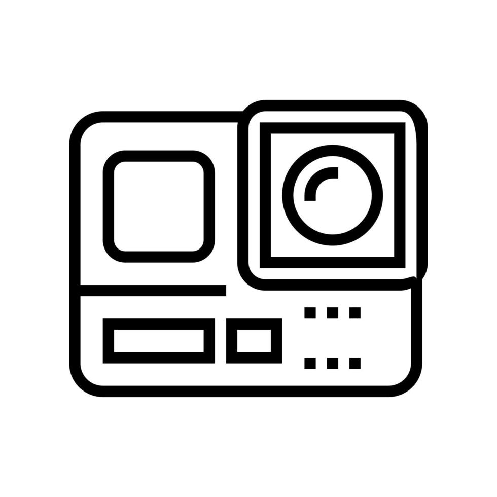 actie camera lijn pictogram vectorillustratie vector