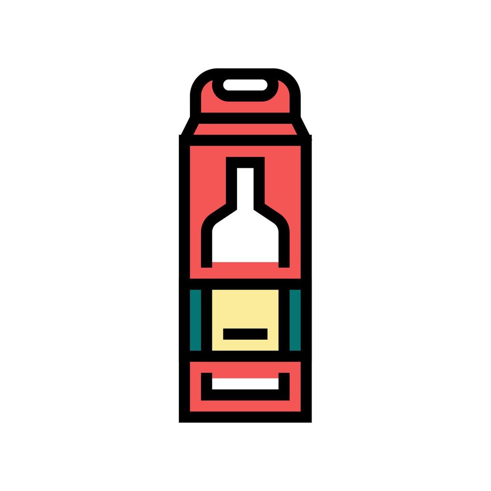 fles alcohol vak kleur pictogram vectorillustratie vector