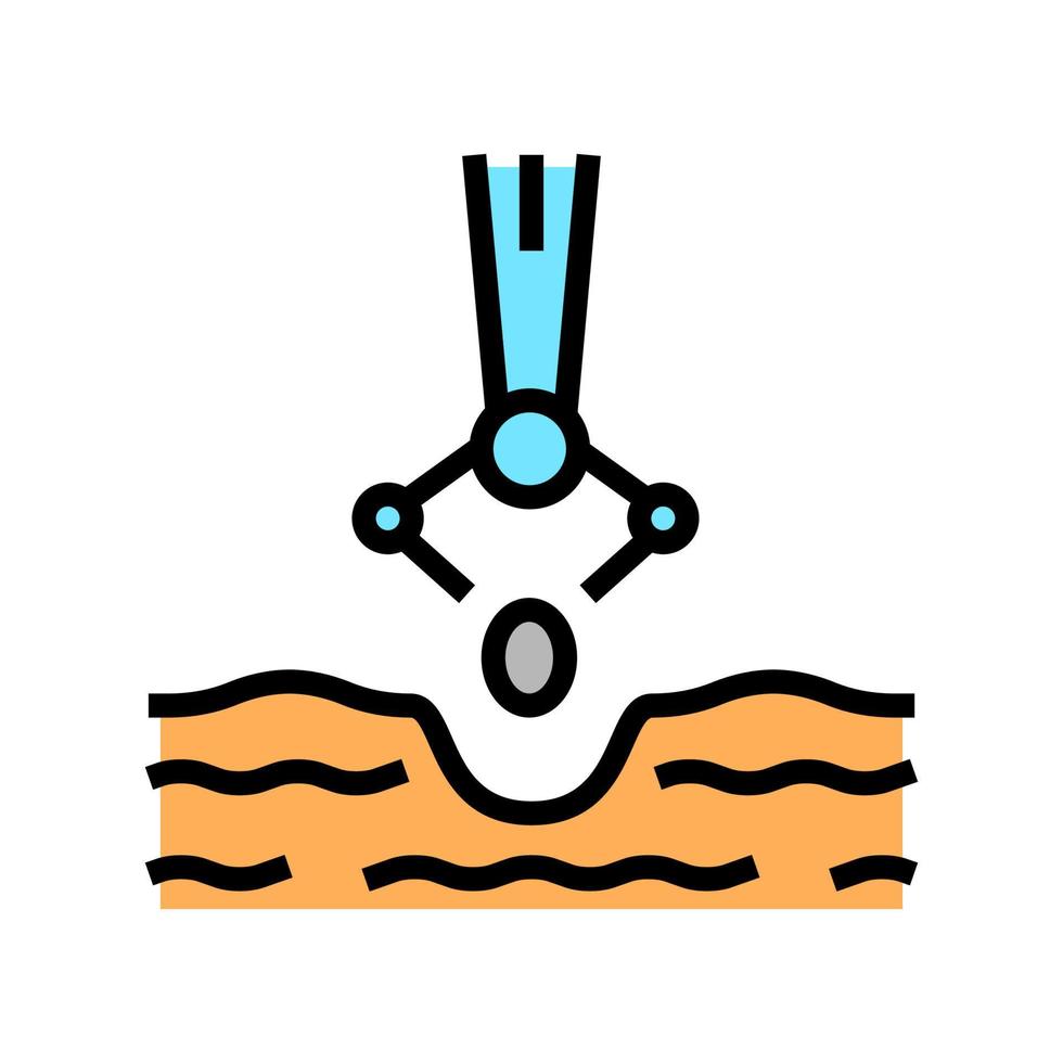 mechanische robot zaaien kleur pictogram vectorillustratie vector