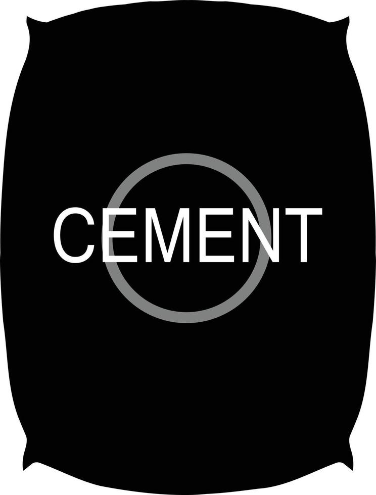 cement tas pictogram op witte achtergrond. papieren zakken teken. bouw gereedschap cement zak symbool. vlakke stijl. vector