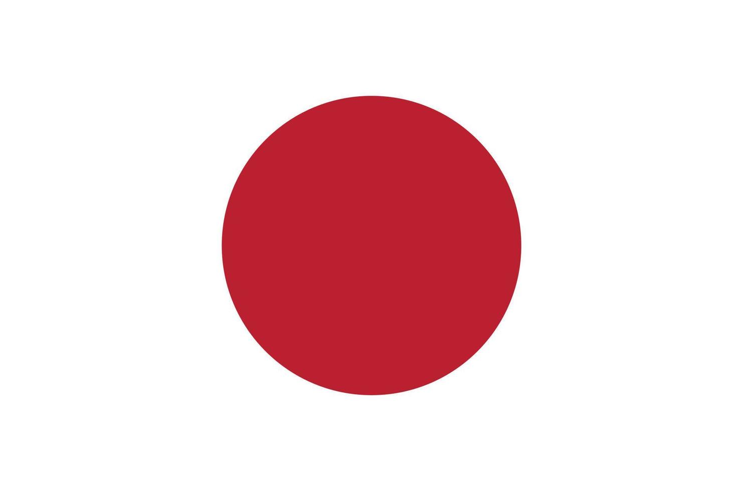vlag van japan op witte achtergrond. afbeelding nationale vlag van japan. vlakke stijl. vector