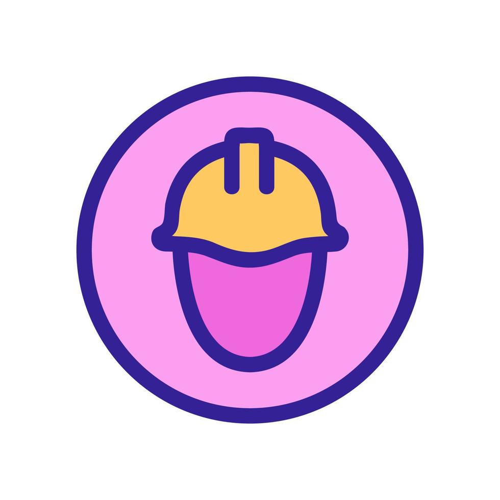 beschermende helm pictogram vector. geïsoleerde contour symbool illustratie vector