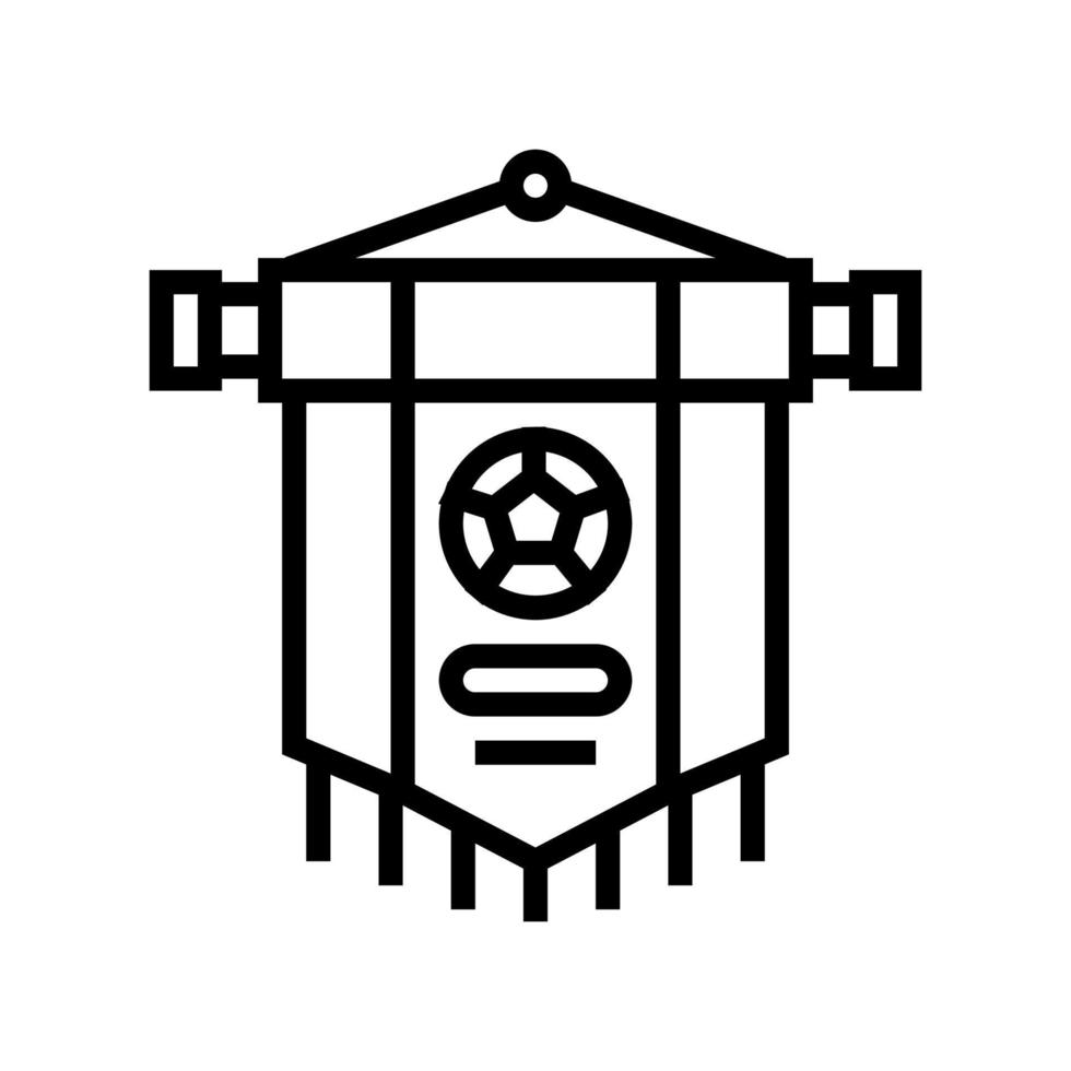 club voetbal lijn pictogram vectorillustratie vector