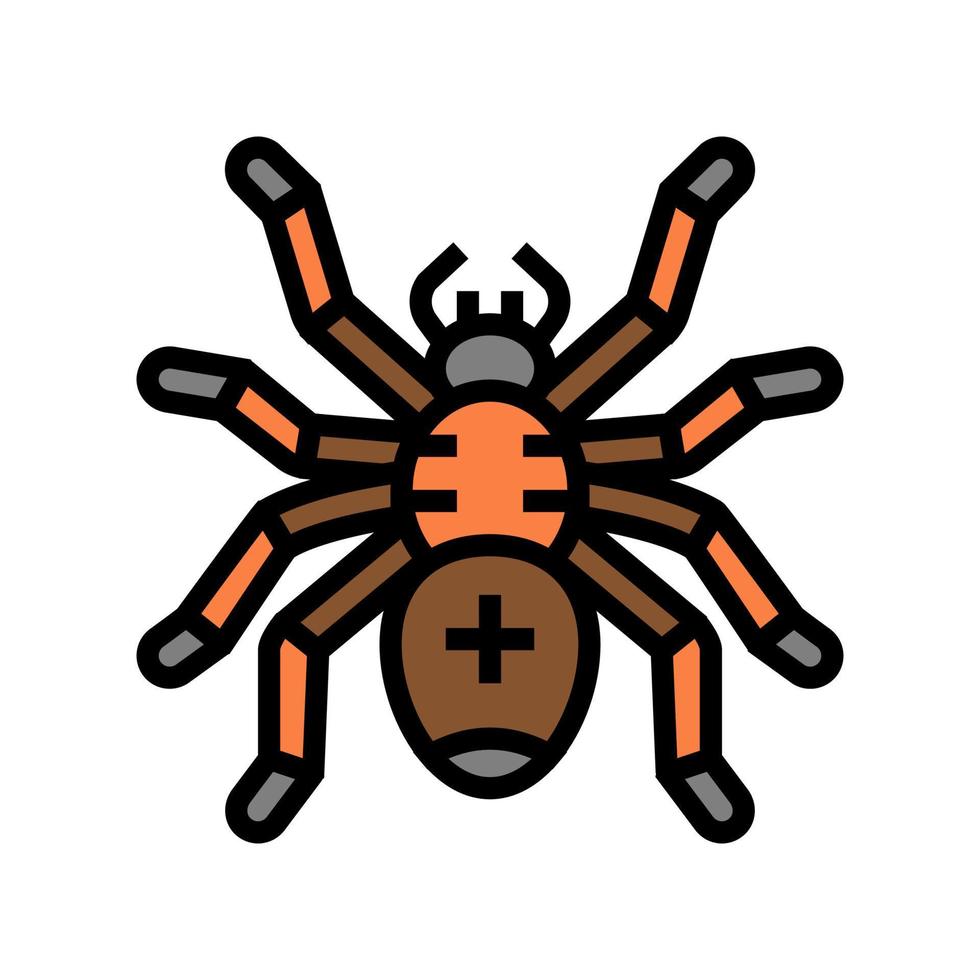 spin halloween kleur pictogram vectorillustratie vector