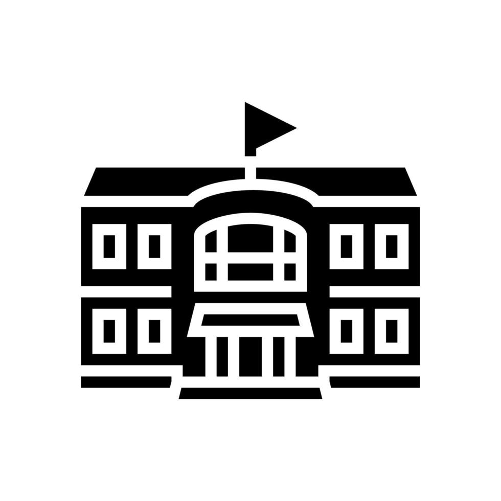 club gebouw golf glyph pictogram vectorillustratie vector