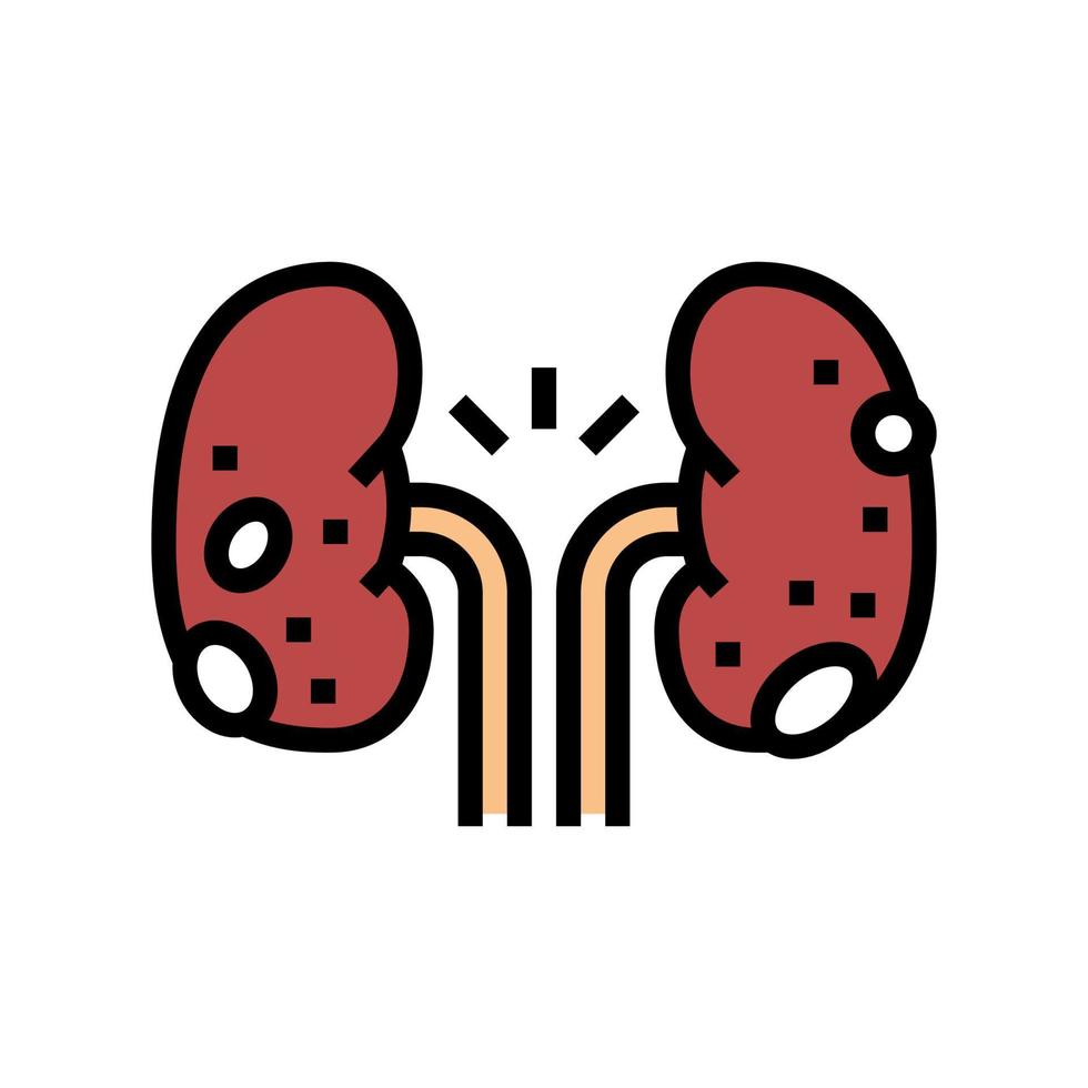 glomerulonefritis nierziekte kleur pictogram vectorillustratie vector