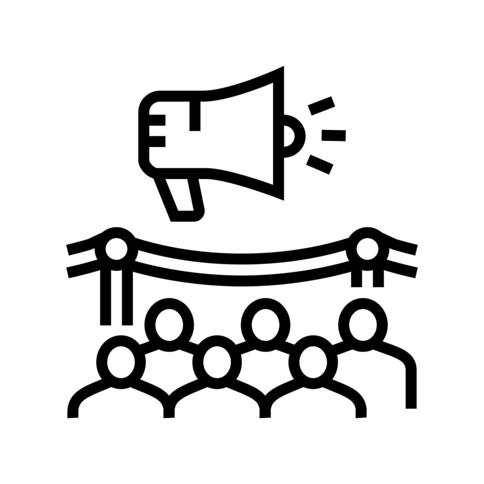 evenement introductie lijn pictogram vectorillustratie vector