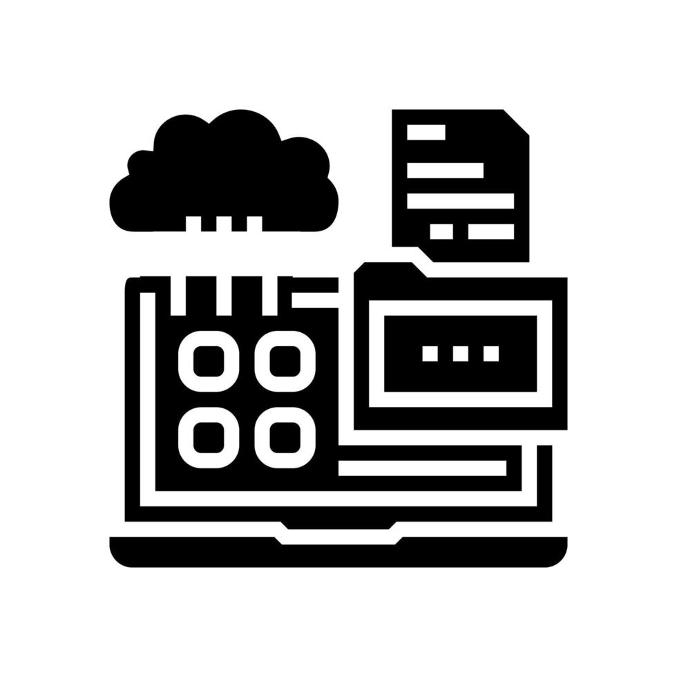 beheersysteem glyph pictogram vectorillustratie vector