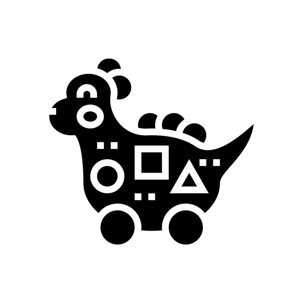 baby speelgoed glyph pictogram vectorillustratie vector