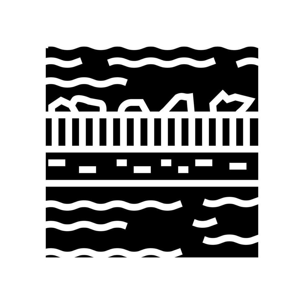 filtratie water glyph pictogram vectorillustratie vector