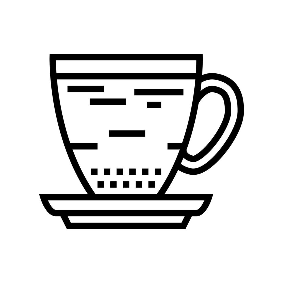 americano koffie lijn pictogram vectorillustratie vector