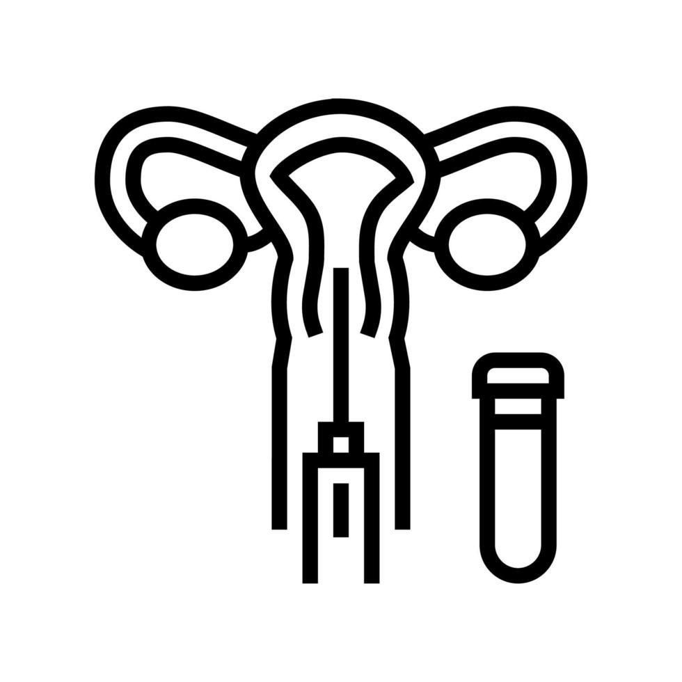 embryo overdracht lijn pictogram vectorillustratie vector