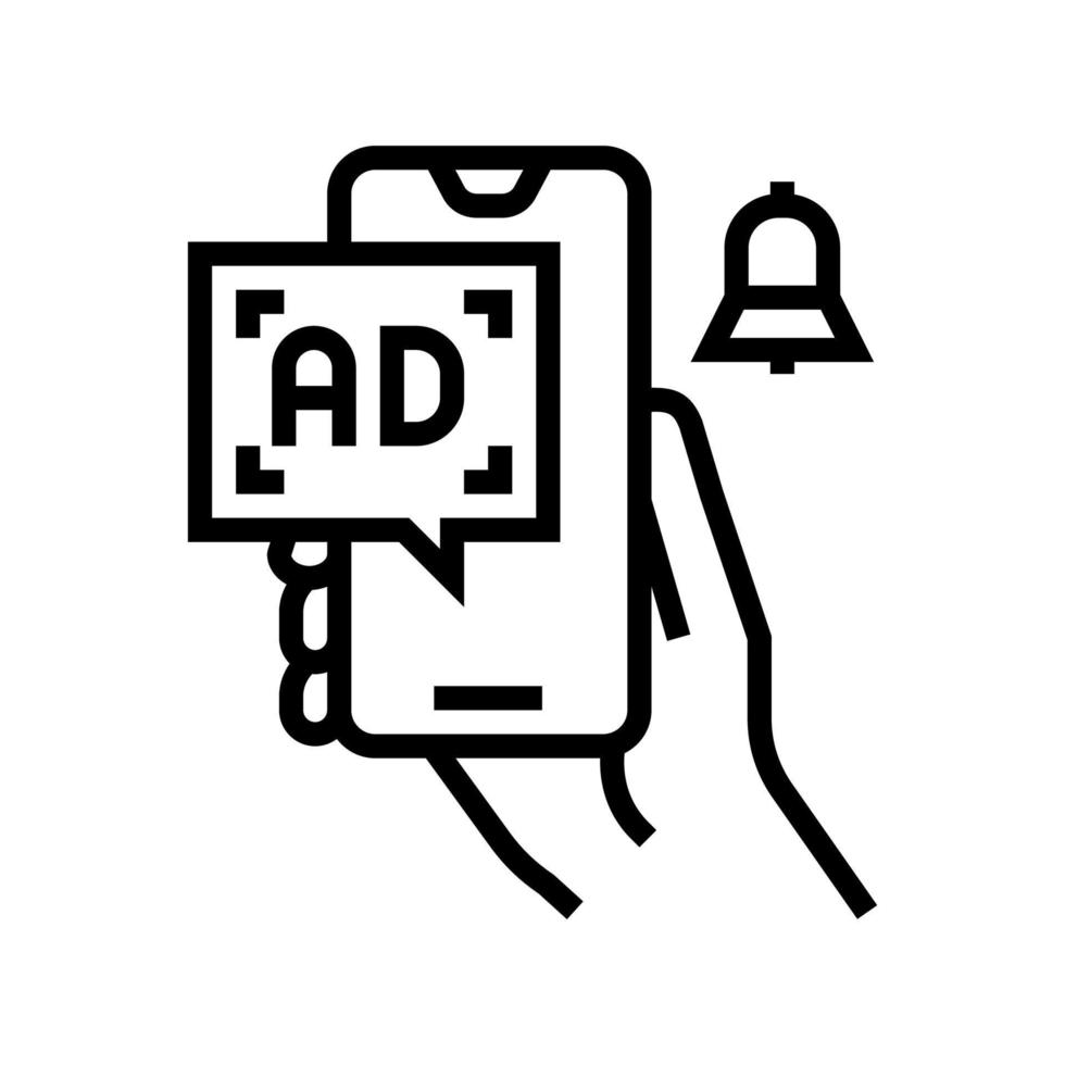 advertentie signaal telefoon lijn pictogram vectorillustratie vector