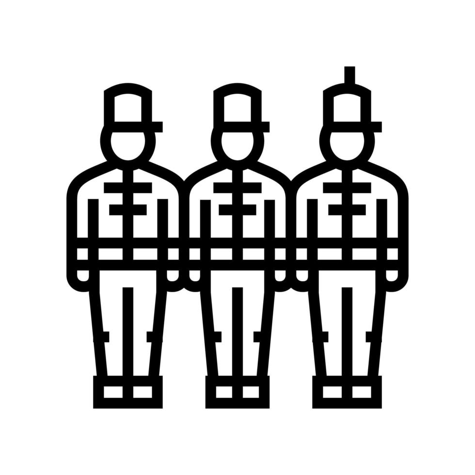 marcherende mensen van parade lijn pictogram vectorillustratie vector