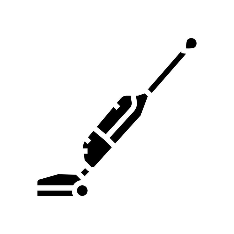 vacuüm elektronische apparatuur voor het reinigen van glyph pictogram vectorillustratie vector