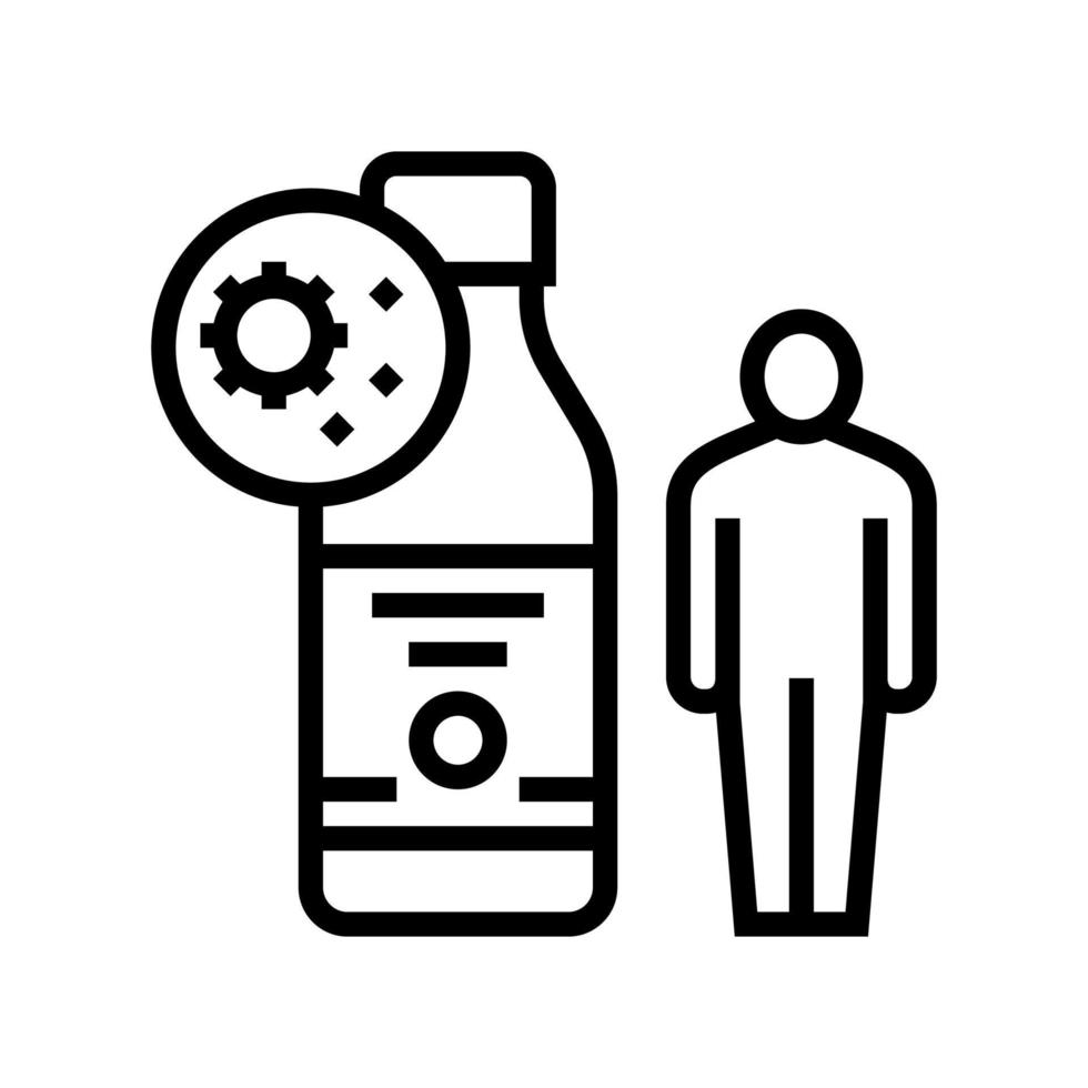 siroop gezondheid behandeling lijn pictogram vectorillustratie vector