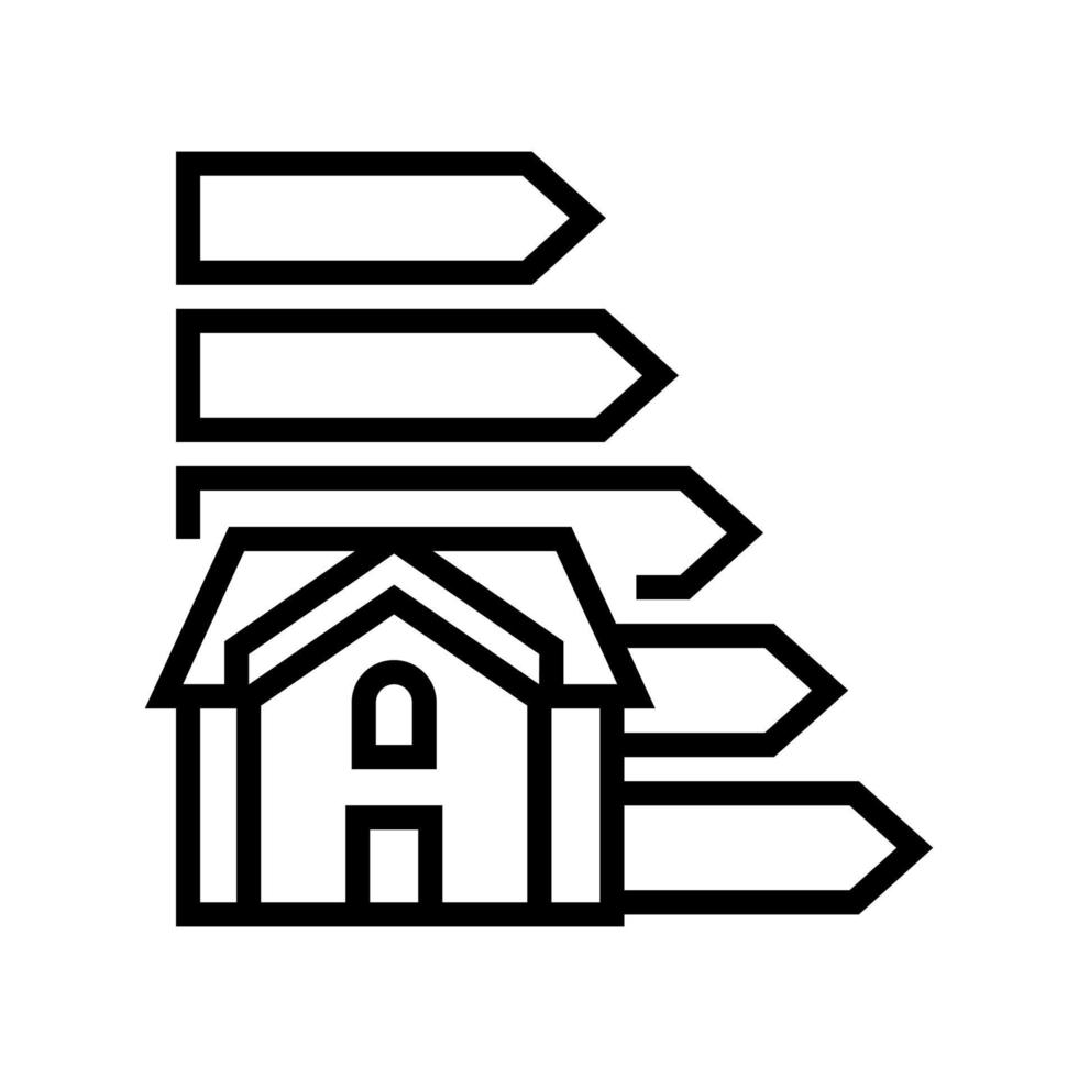 huis groei energiebesparing lijn pictogram vectorillustratie vector