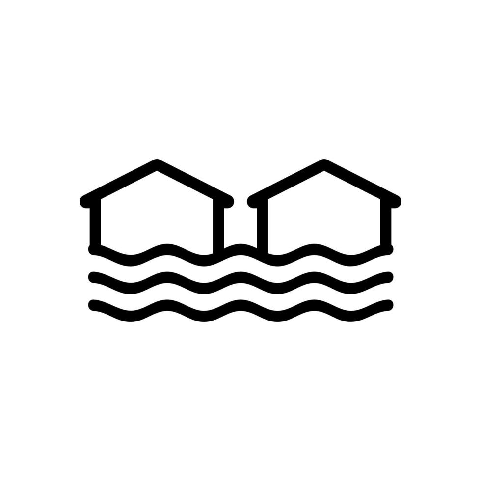 tsunami pictogram vector. geïsoleerde contour symbool illustratie vector
