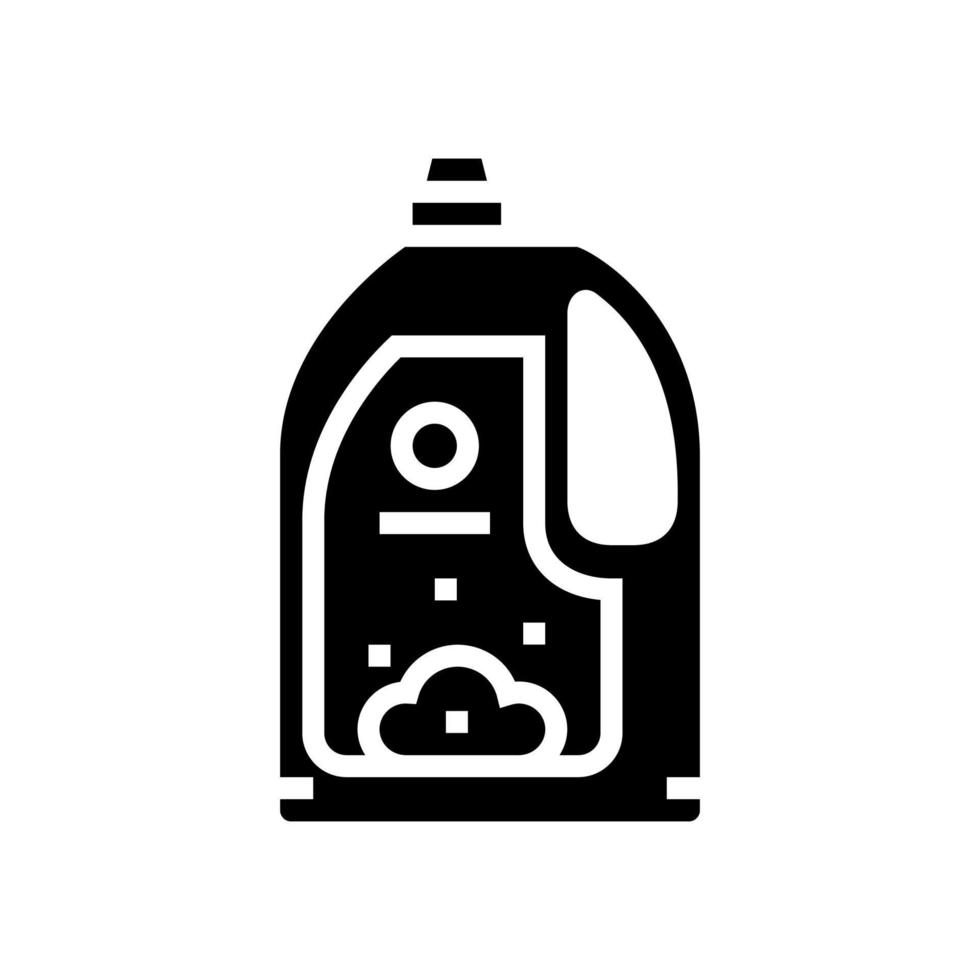 conditioner voor wassen textiel kleding glyph pictogram vectorillustratie vector