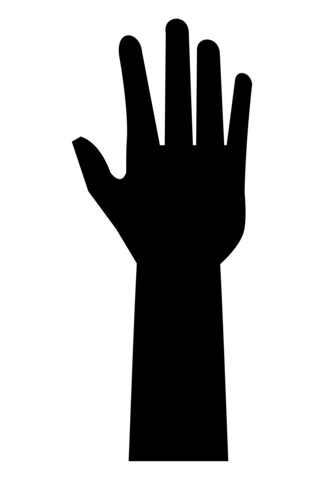 hand menselijk open silhouet vector