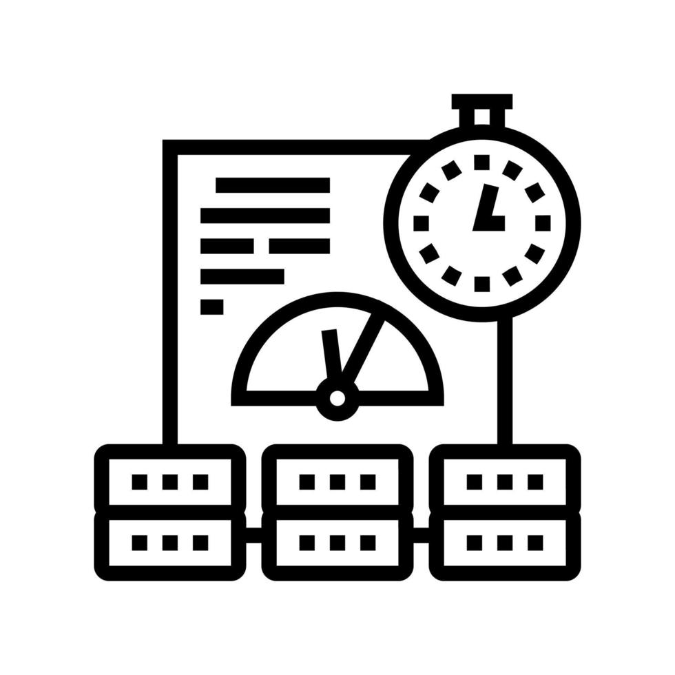 prestatie systeem lijn pictogram vectorillustratie vector