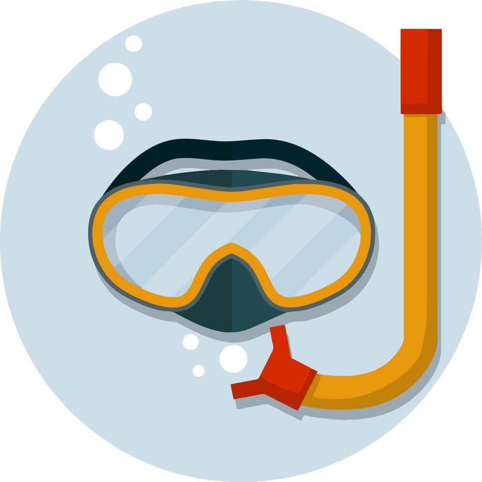 duikuitrusting. snorkel en bril vector
