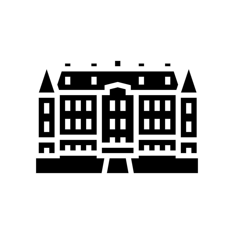 kasteel huis glyph pictogram vectorillustratie vector