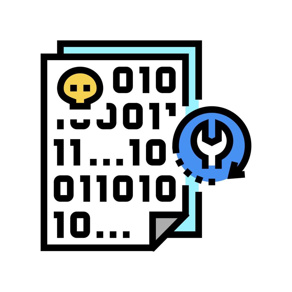 ransomware herstel diensten kleur pictogram vectorillustratie vector