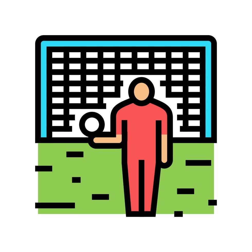 doelman voetbal kleur pictogram vectorillustratie vector