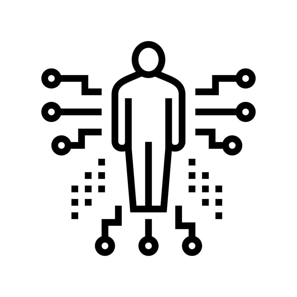 menselijke kenmerken lijn pictogram vectorillustratie vector