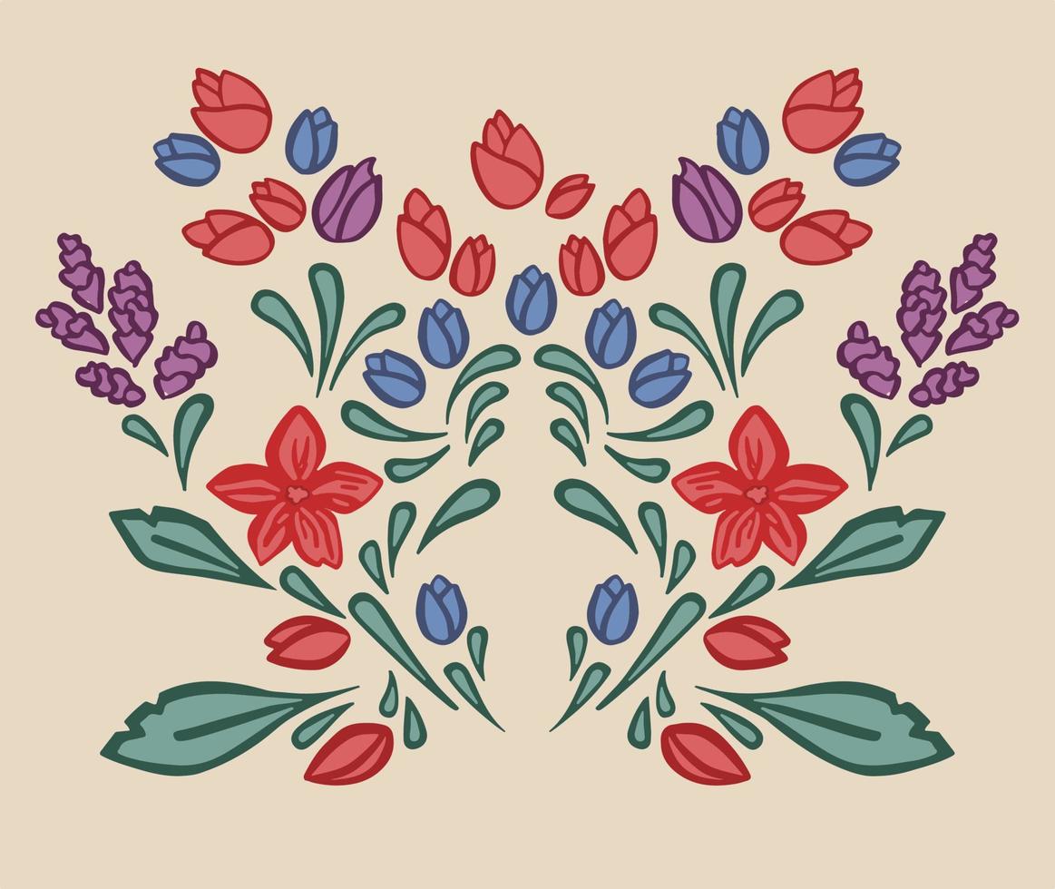 trendy naadloos bloemenpatroon in vector