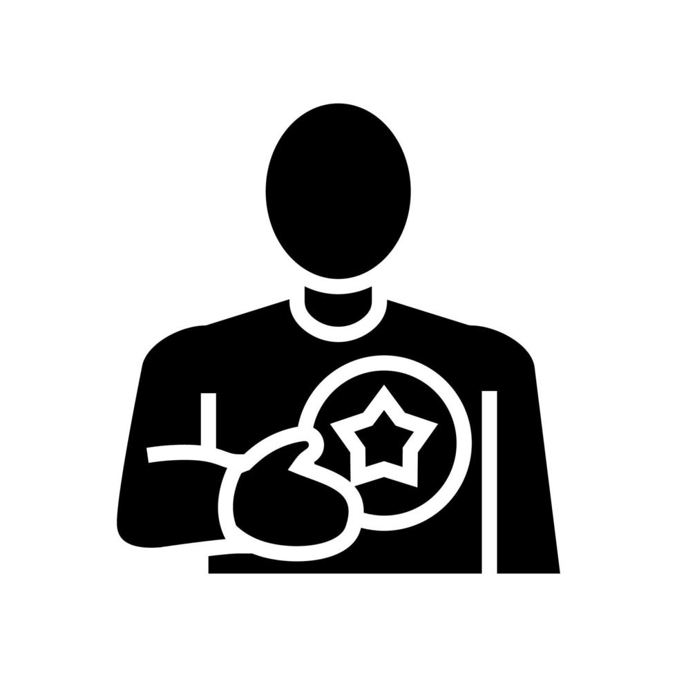 klant bonus glyph pictogram vectorillustratie vector