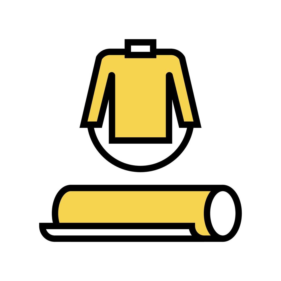 kleding textiel stof kleur pictogram vectorillustratie vector