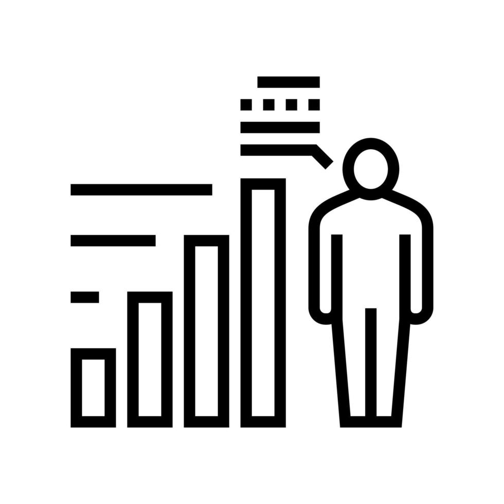 competentie expert lijn pictogram vectorillustratie vector